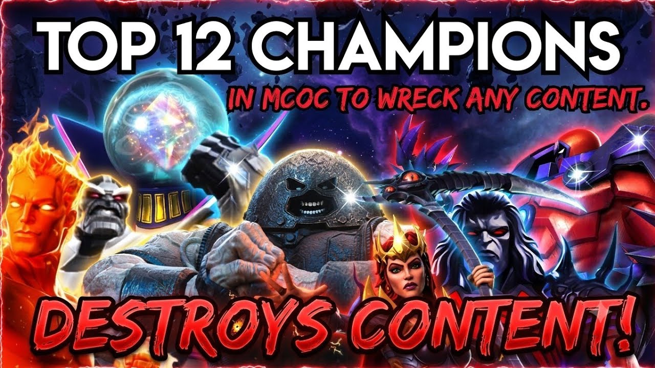 Top 12 Champions in the Game Who Destroy Any Content in MCOC !! 💥🎮🏆