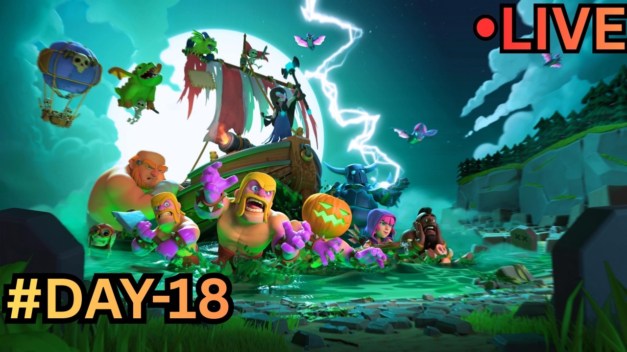 CLASH OF CLANS LIVE STREAM| COC CHILL LIVE STREAM DAY 18 #coc #coc_live