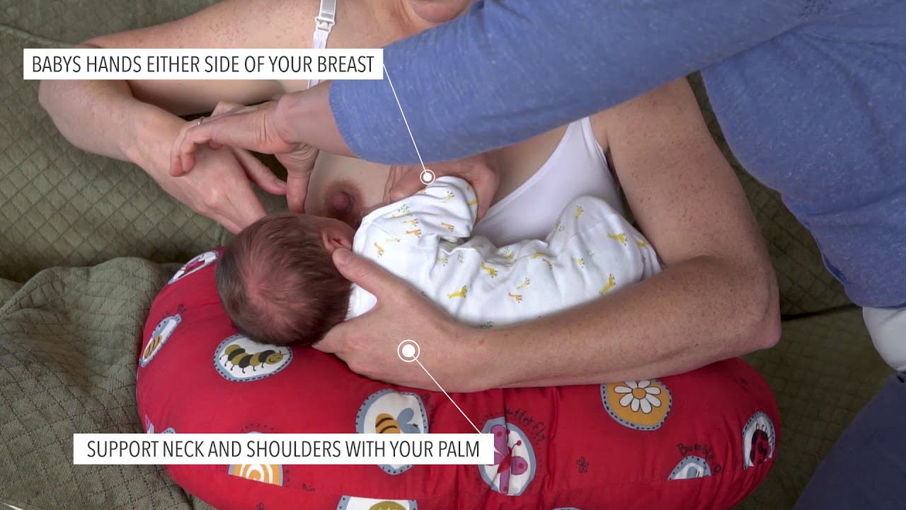 HOW TO GET A GOOD LATCH - Cross Cradle Hold - Professional Breastfeeding videos