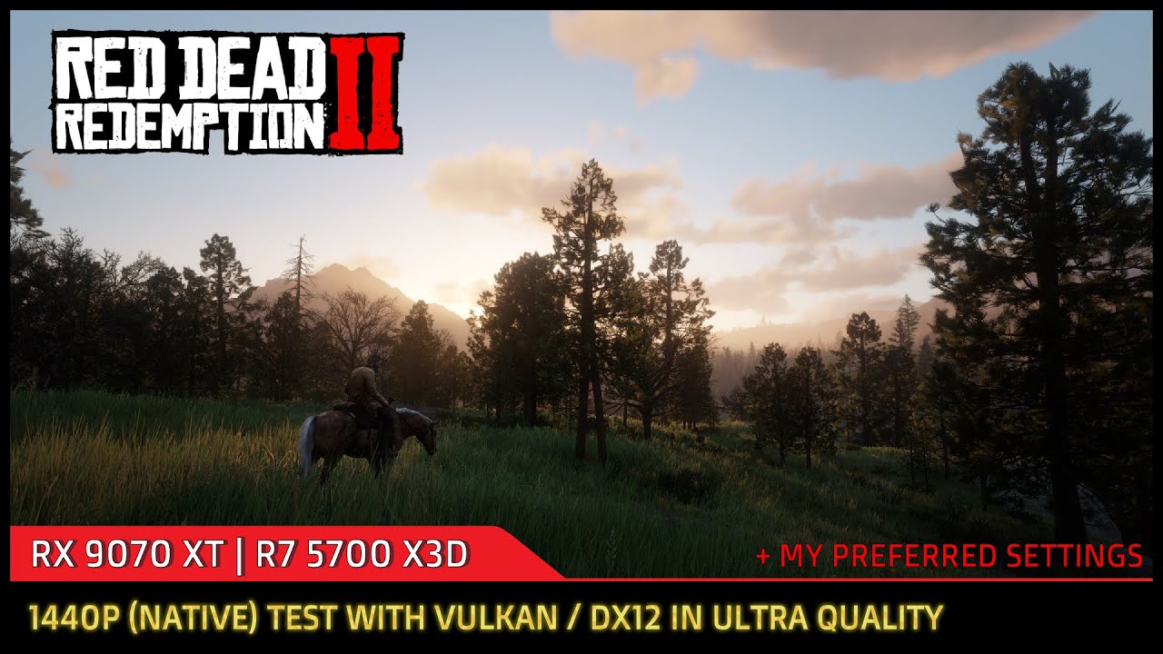 RED DEAD REDEMPTION 2 | RX9070XT | 5700X3D | 1440p NATIVE ULTRA DX12 vs. VULKAN