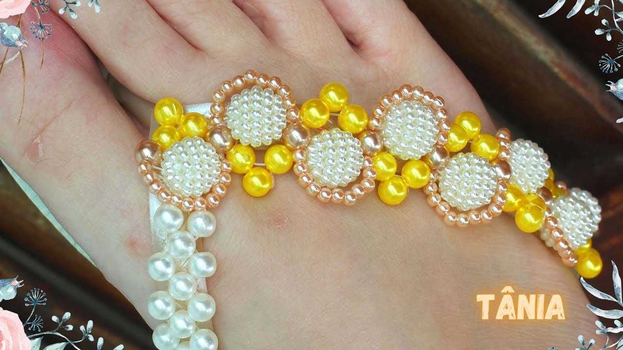 Chinelo decorado: Manta de pérolas nível iniciante (Alta lucratividade💲💲💲)