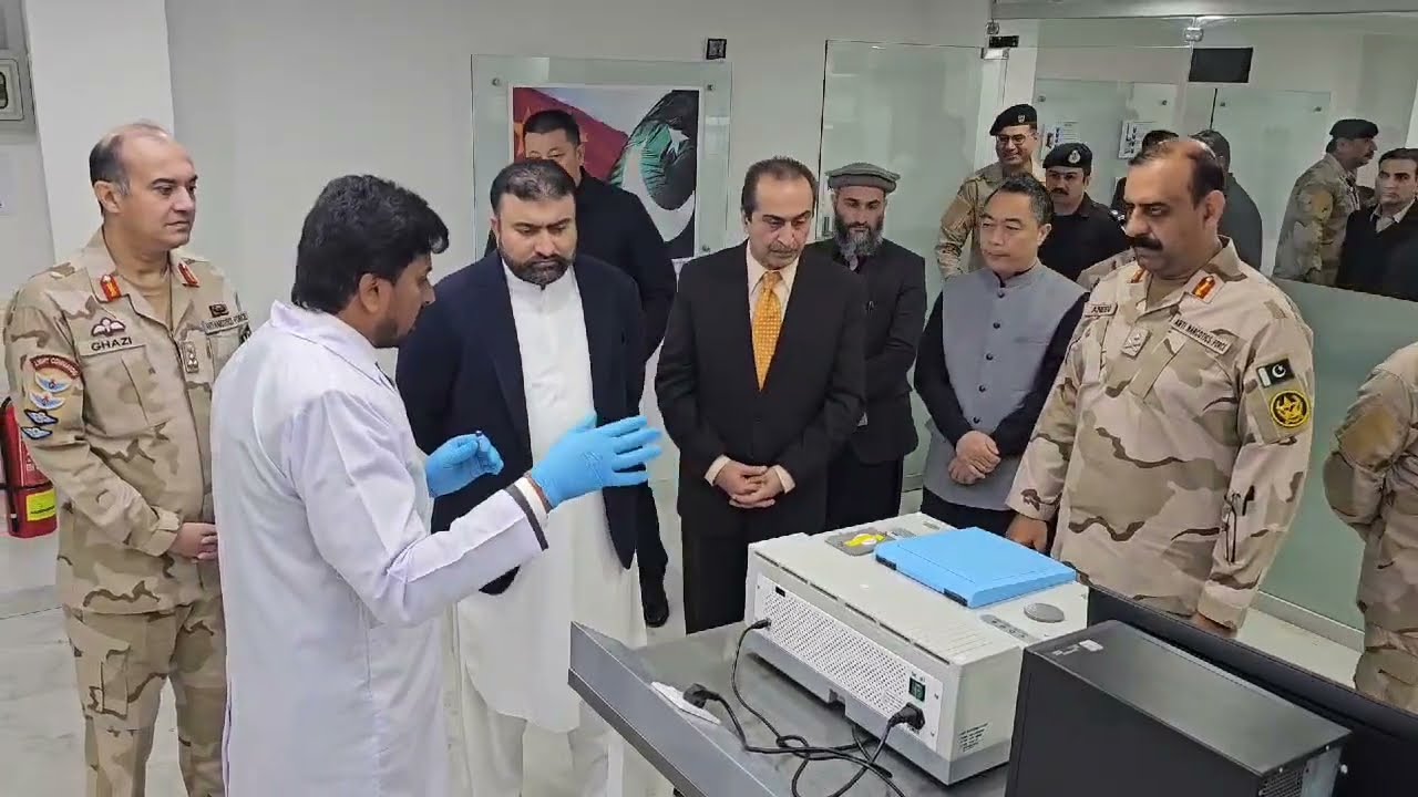 ANF Narcotics Forensic Laboratory Innugration by Minister for Narcotics control Mr Sarfraz A Bugti 