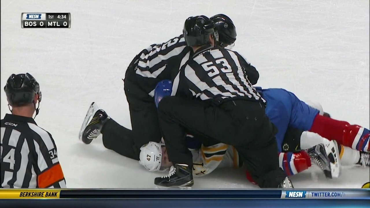 Torey Krug hits Andrew Shaw, fights Brendan Gallagher 12/12/16