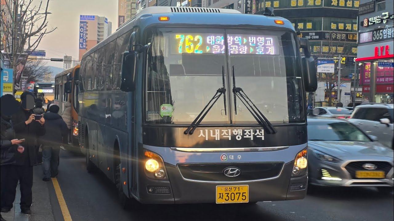 (친절기사님)울산762번(태화강역광장~농수산물도매시장)까지주행영상 (예비차)