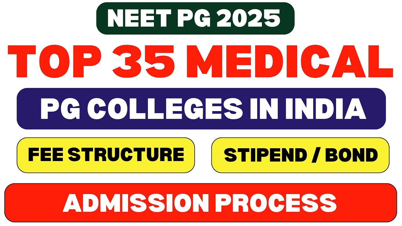 Top 35 Medical Colleges for NEET PG 2025 | Fees, Stipend, Bond, Govt vs Private