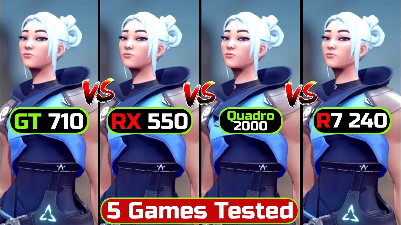 Rx 550 vs GT 710 vs R7 240 vs Quadro 2000 | How Big Is The Difference?