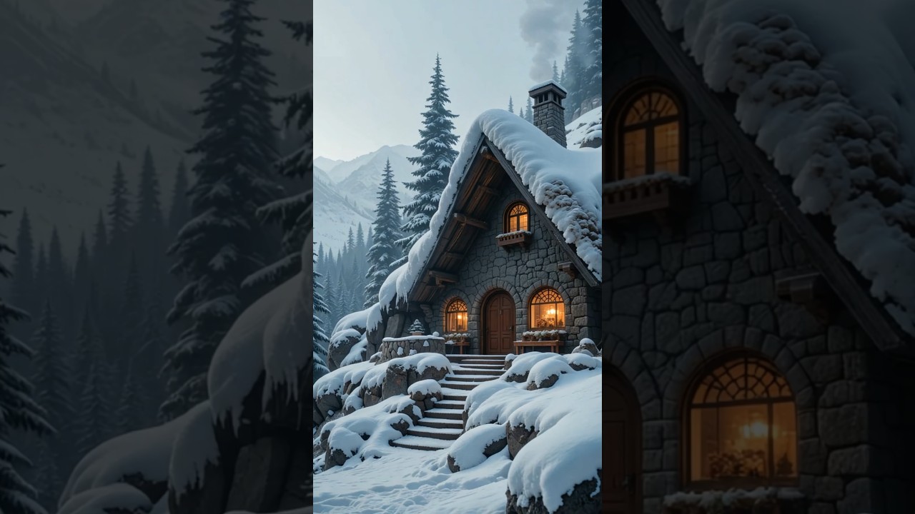 Living Inside a Snowy Cave House! ❄️🏔 | Cozy Winter Dream Home Tour