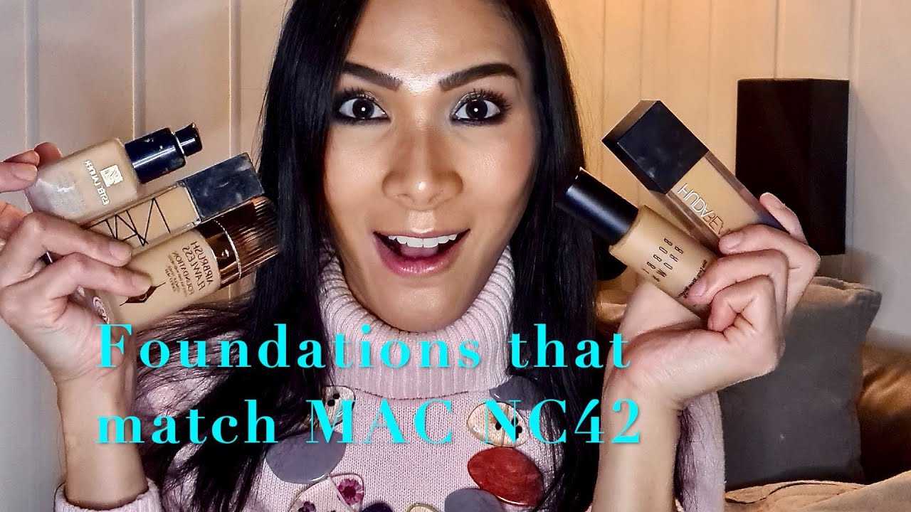 My top 5 foundations that match MAC NC42