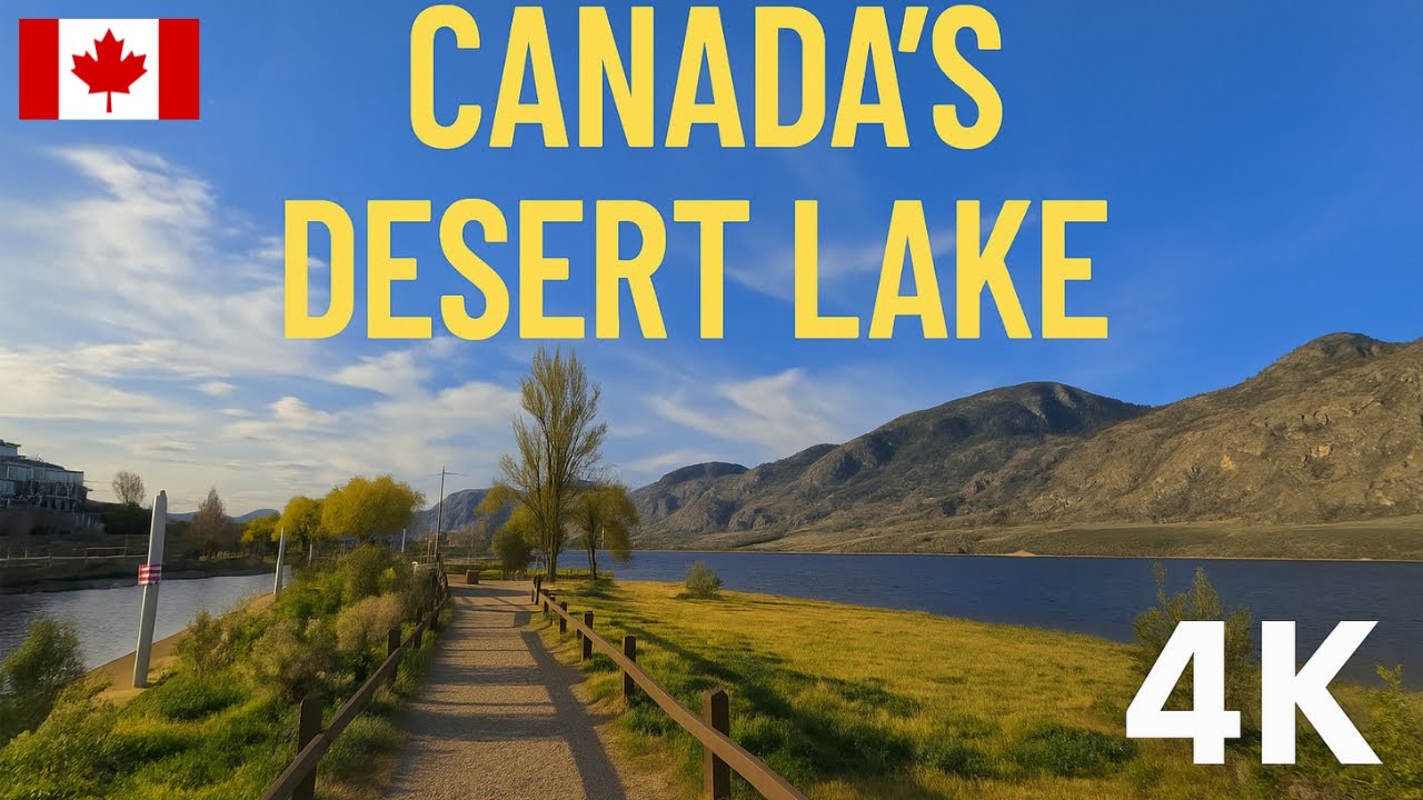 Desert in Canada. Walking by the Lake, Osoyoos, BC | 4K POV #relaxingvideo #travelvideo #streetwalk