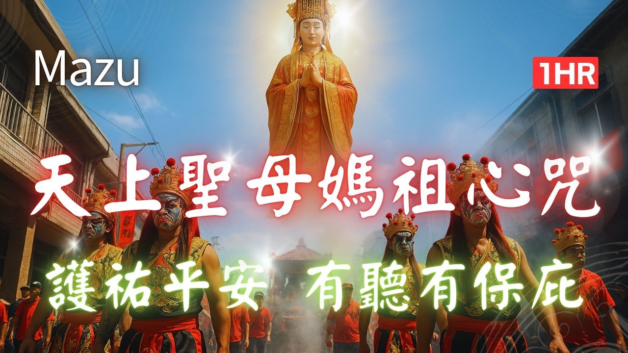 1hrs 天上聖母 媽祖娘娘 心咒 🔥太靈了！媽祖心咒＋金光護體音，媽祖親自護體！ #媽祖音樂 #Mazu #buddhistmusic  #불교음악 #開運 #招財