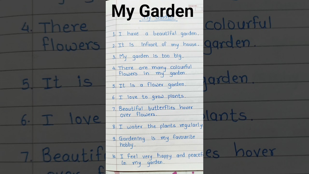 My garden essay 10 lines in English #shorts #isortclasses #essay