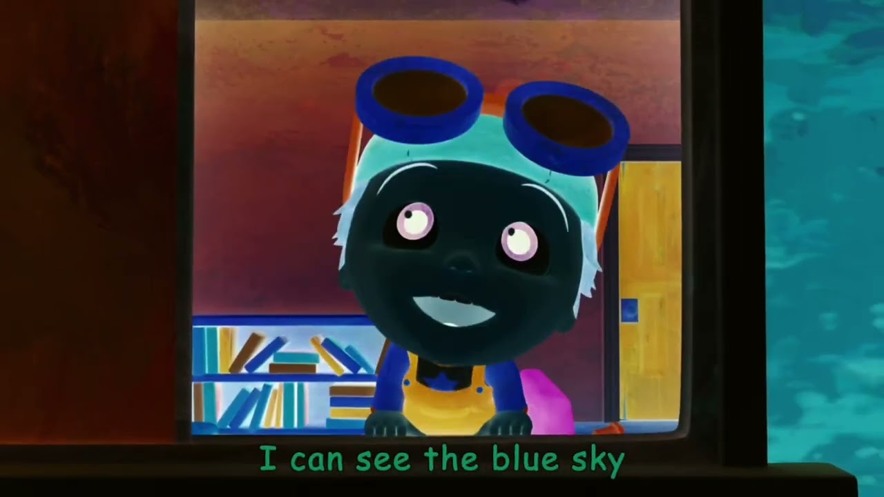 Cocomelon says when i use my eyes, eyes, eyes i can see the blue sky / voice pitch effects