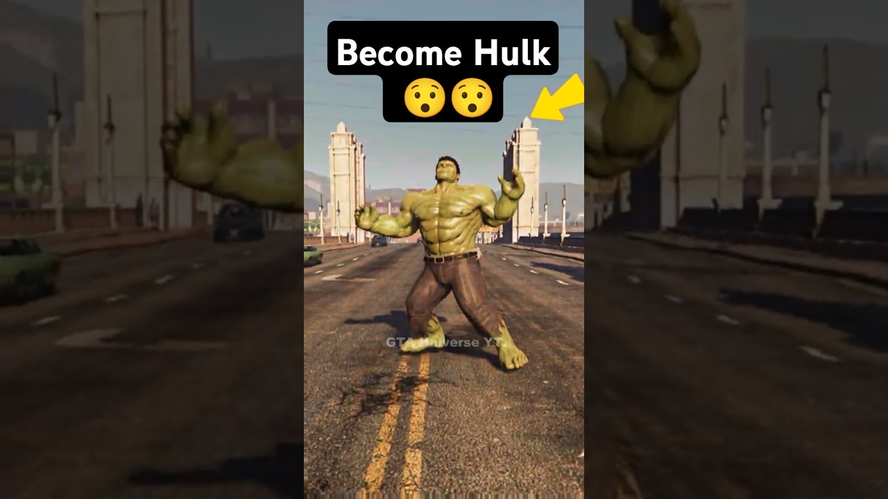 If You Turn Into a Hulk While Cops Are Attacking in GTA Games?  #gta #gtaonline