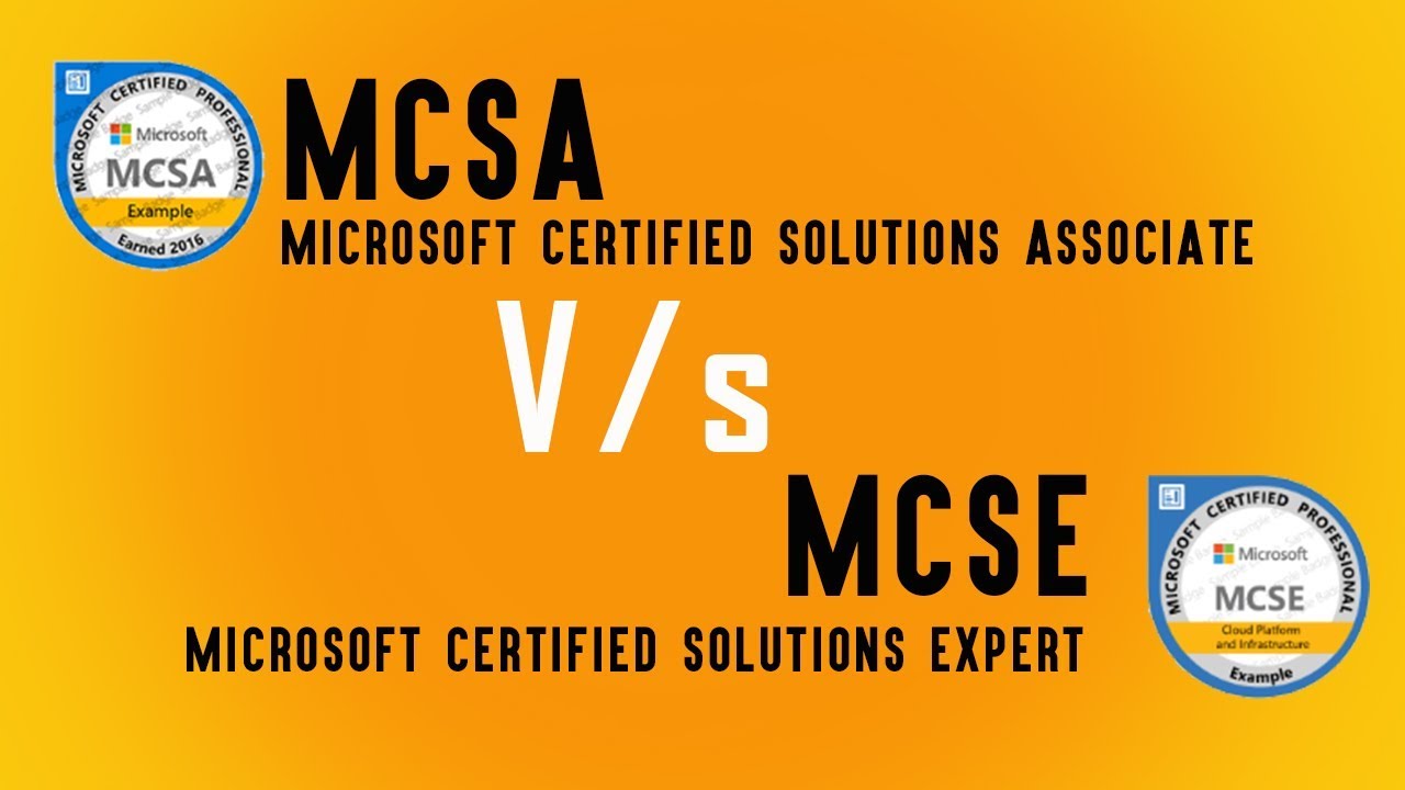 MCSA Vs MCSE Certification | Job Opportunity, Salary Package in India