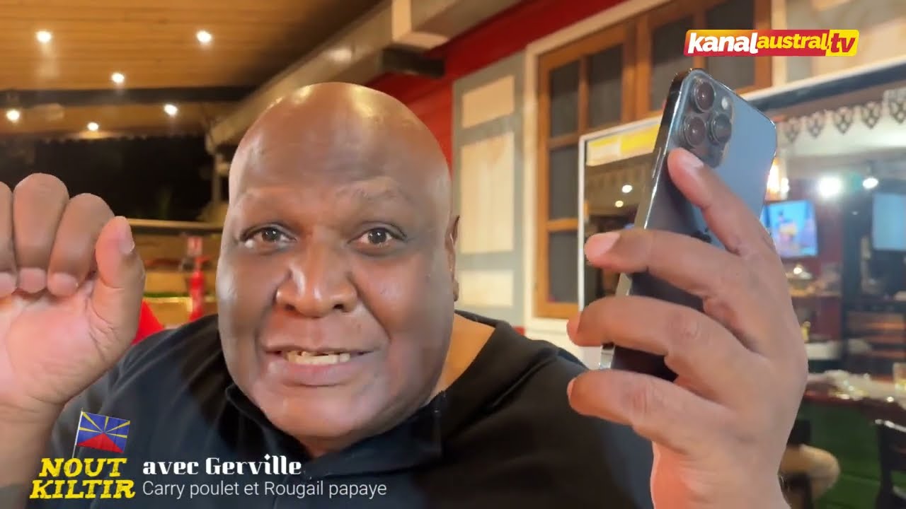 Carry poulet CREOLE et Rougail papaye avec MR GERVILLE chez KANAL AUSTRAL.TV
