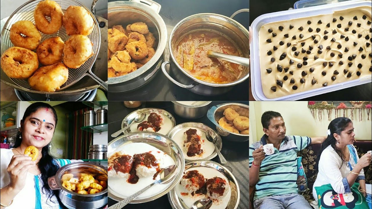 🍦INDIAN MOM BREAKFAST to LUNCH FULL ROUTINE, Dahi Bhalla, Dalgona Coffee IceCream, Medu Vada, Sambar