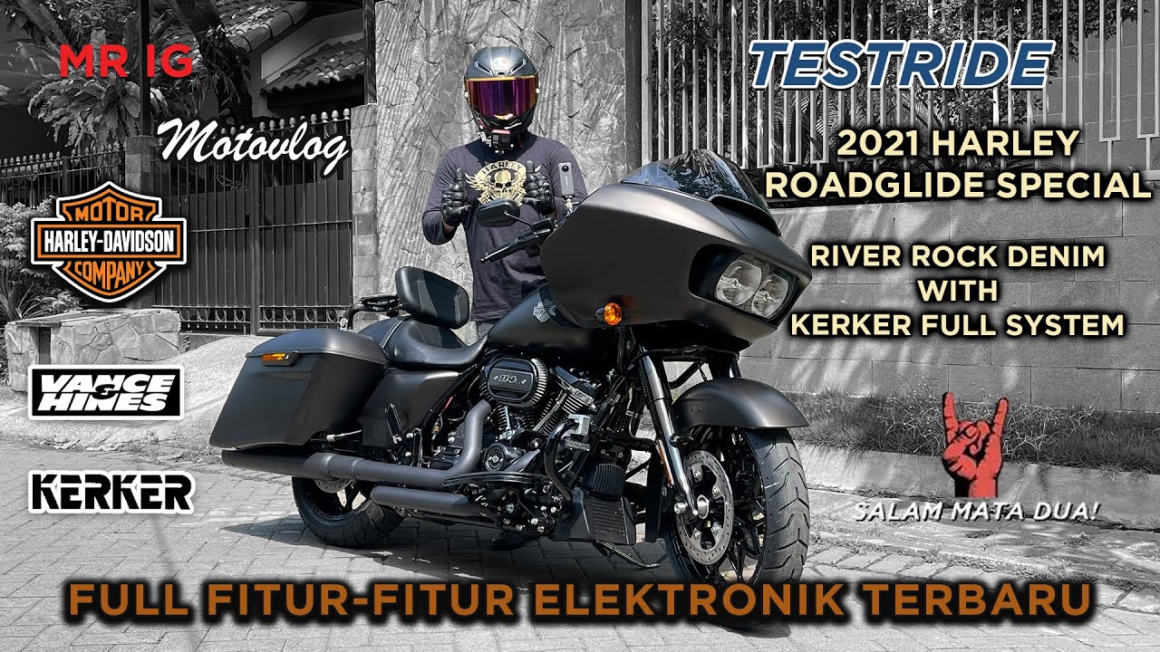 MOTOVLOG: #36 TESTRIDE 2021 HARLEY DAVIDSON ROADGLIDE TERBARU W/KERKER EXHAUST FULL SYSTEM