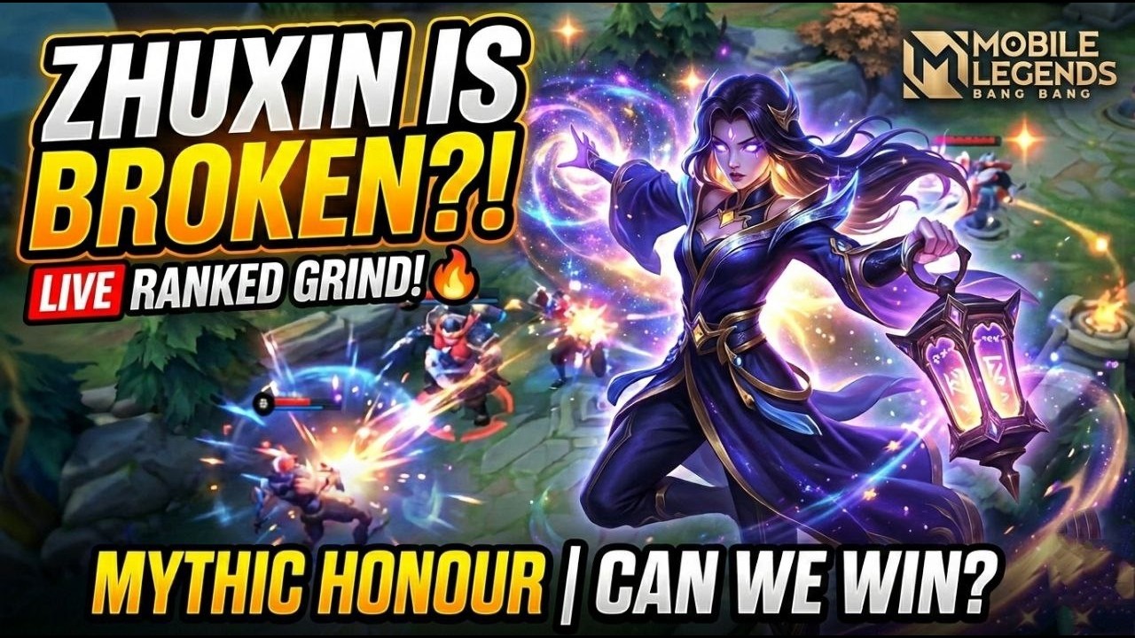 ZHUXIN IS BROKEN?🤯! Mythic Honour Ranked Live Grind! (Can We Win?) #mlbb #shotsfeed