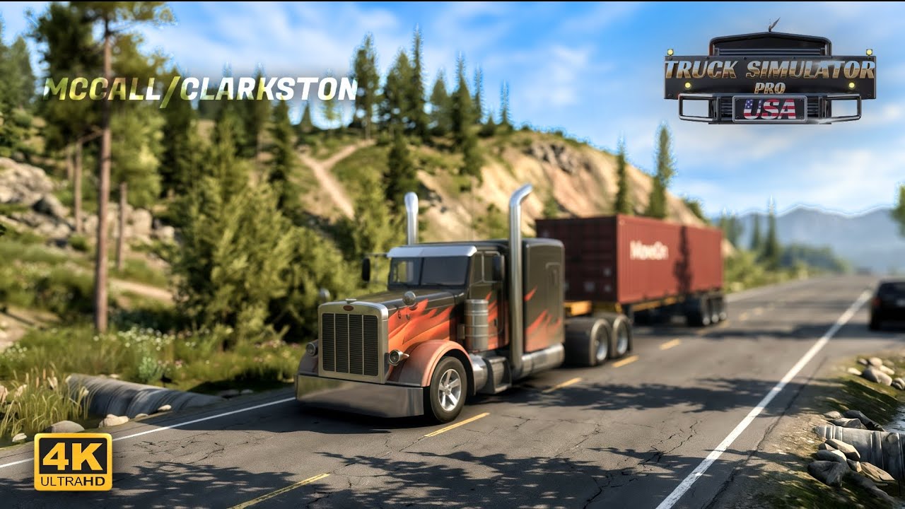 TRUCK SIMULATOR PRO US - Viaje De McCall A Clarkston | Pertebilt 389 (FULL GAMEPLAY HD)