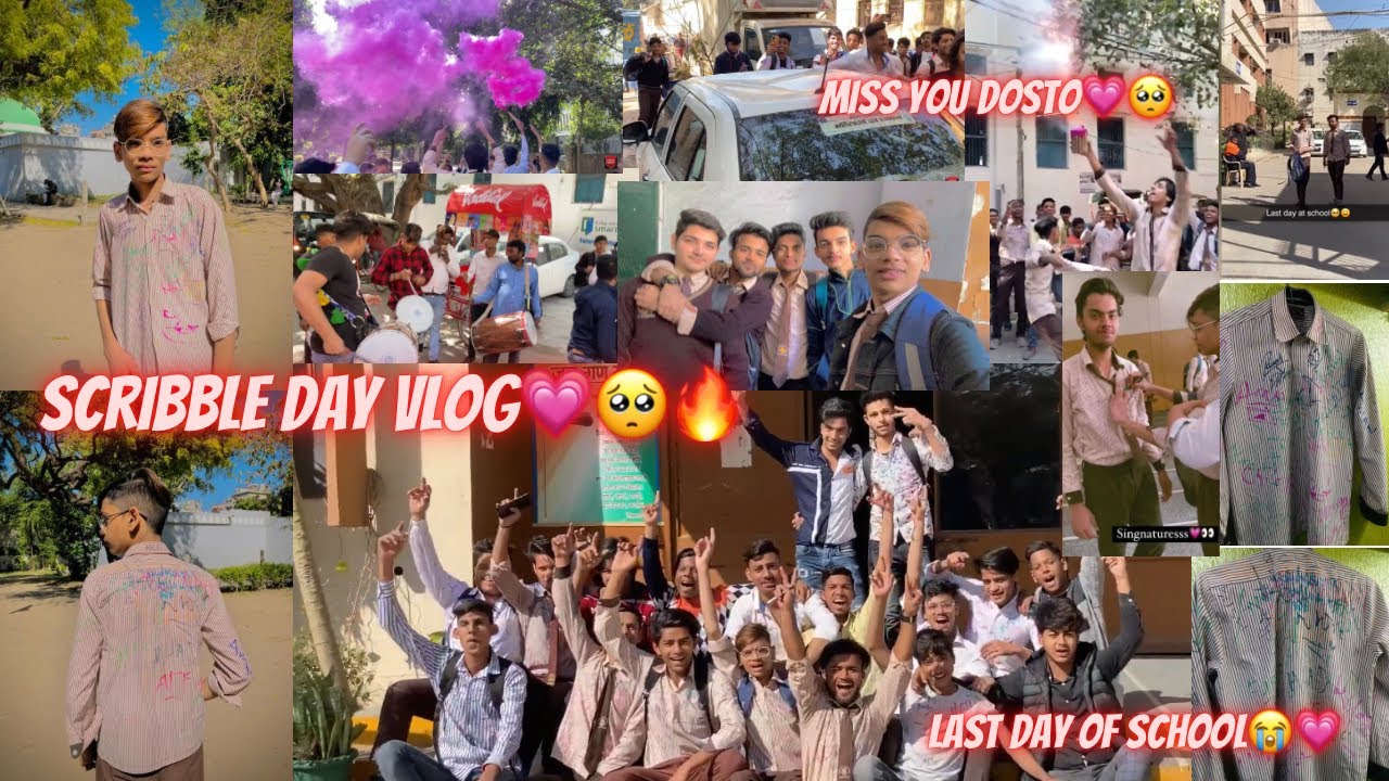 Scribble day vlog🥺💗👀 || Last day of school || caught by police👮&zwj;♂️❤️&zwj;🩹@AmmanRehmanVlogs