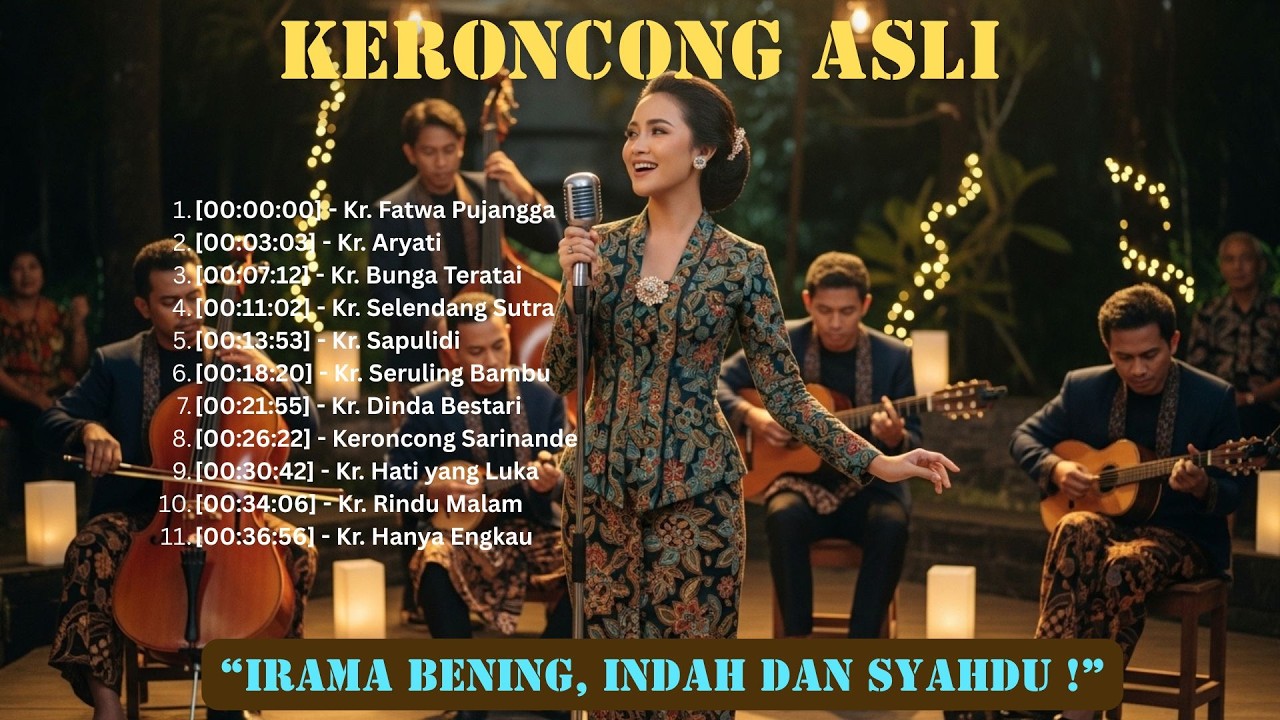 Keroncong Asli Terindah – Irama Syahdu Tempo Dulu, Menyejukkan!