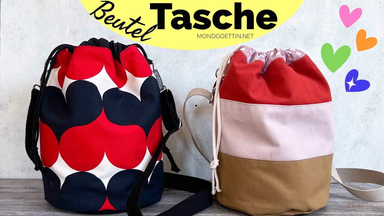 Tasche nähen, als Handtasche oder auch als Projekttasche für's Stricken, Nähanleitung