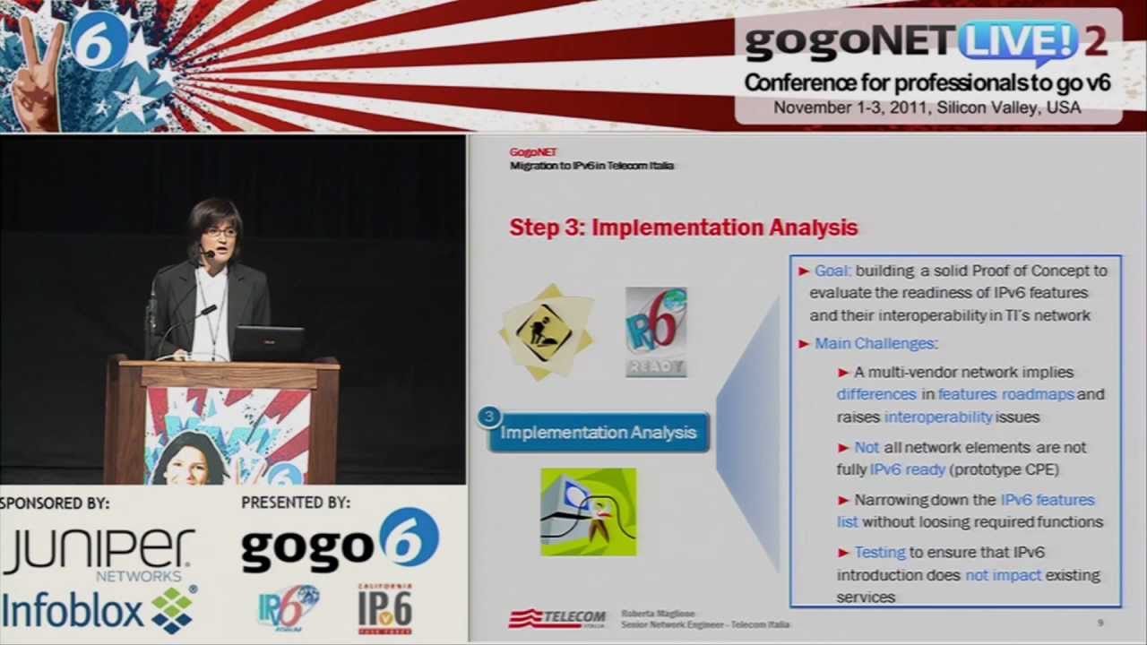 IPv6 Case Study by Roberta Maglione at gogoNET LIVE! 2 IPv6 Event