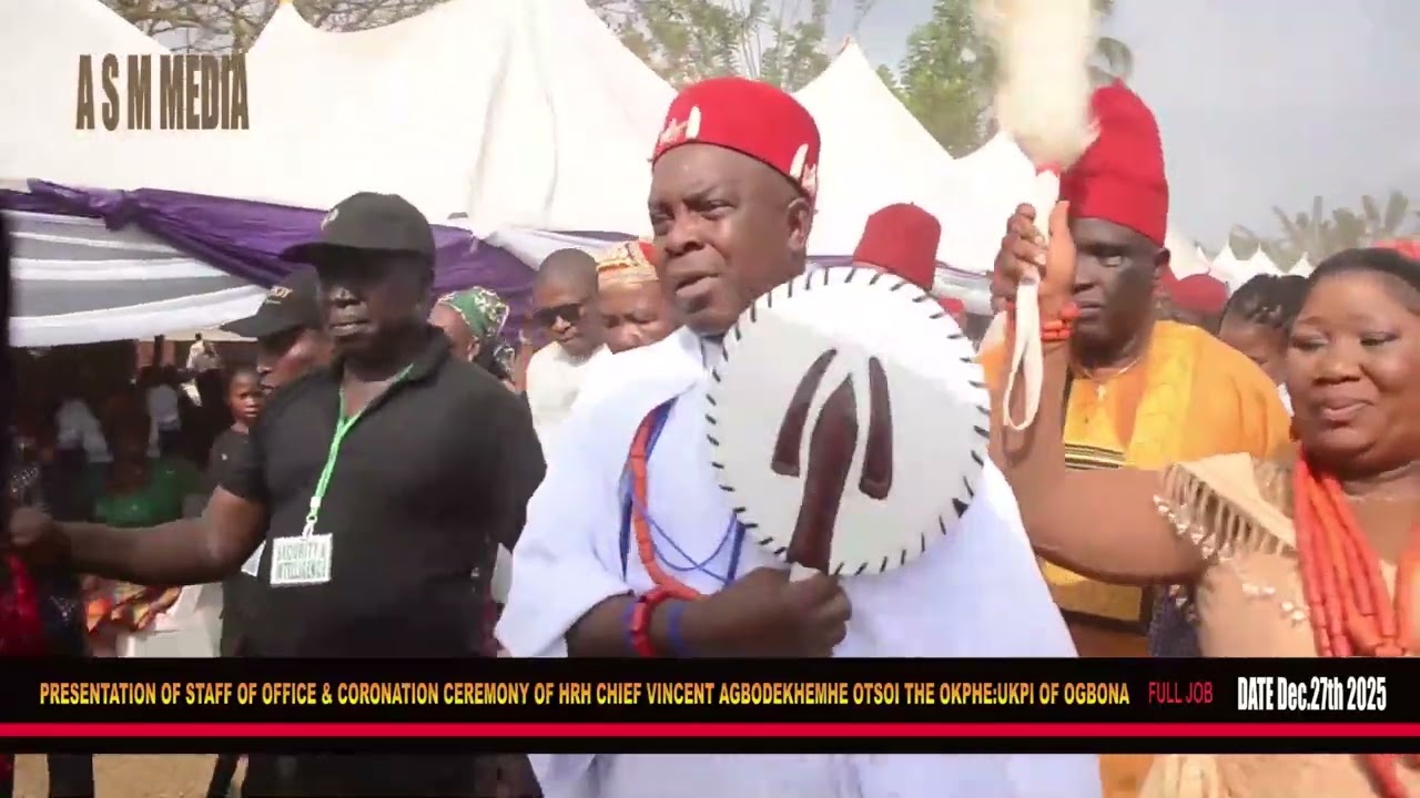 RECEPTION CORONATION CEREMONY OF HRH CHIEF VINCENT AGBODEKHEMHE OTSOITHE OKPHE-UKPI OF OGBONA 