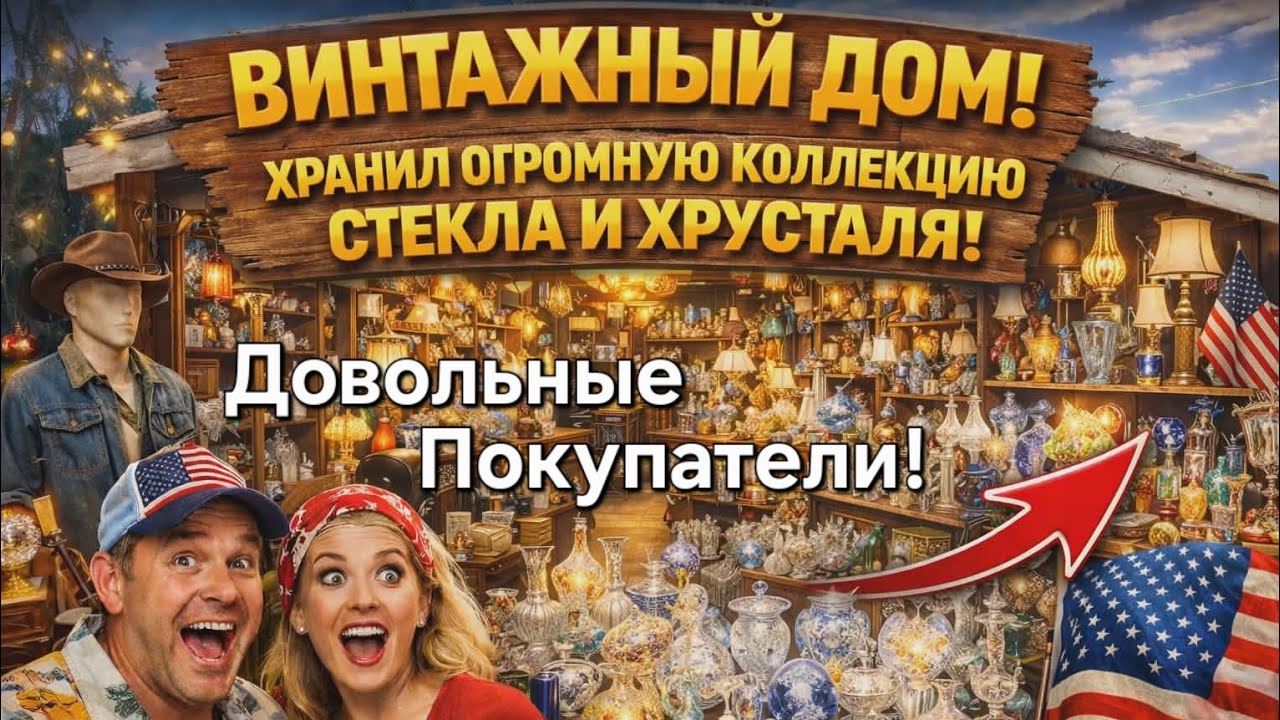 ОГРОМНЫЙ ДОМ НАБИТ ДОБРОМ! СТОЛЬКО Красивого СТЕКЛА МЫ НЕ ВИДЕЛИ! ЗАВАЛЫ ПОСУДЫ! ПРЕДМЕТЫ СТАРИНЫ! 