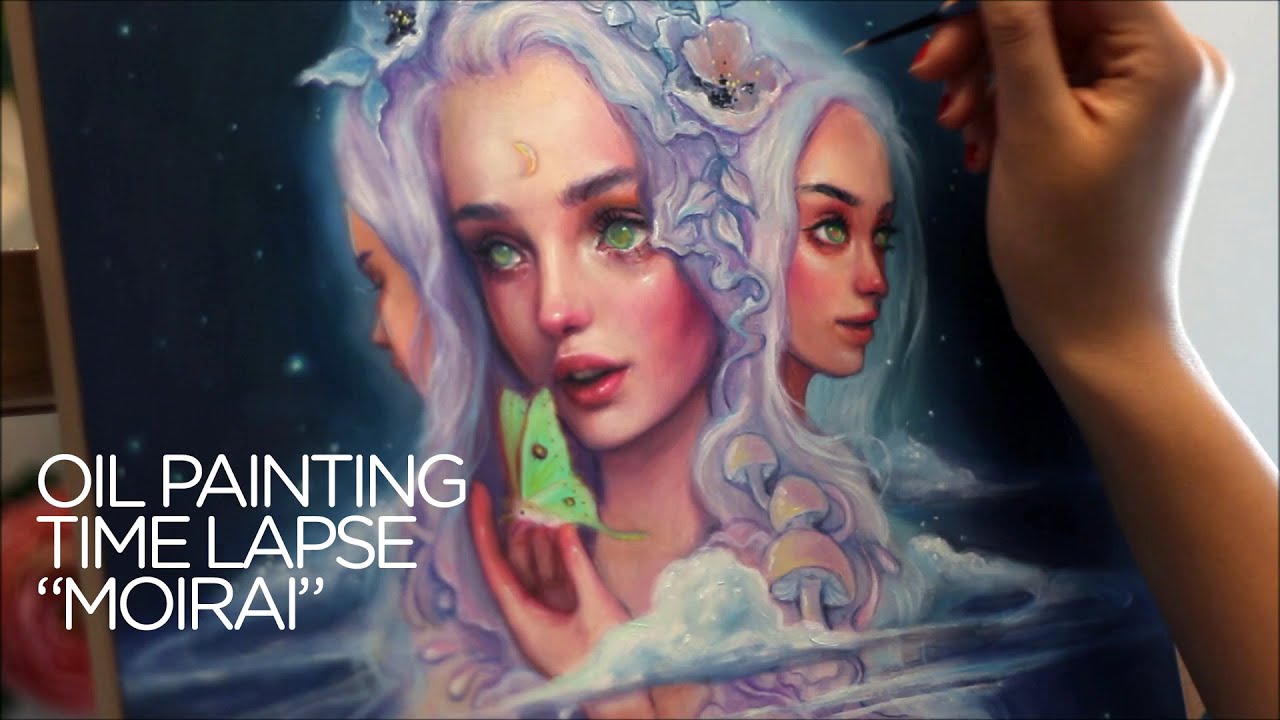 OIL PAINTING TIME LAPSE || three goddesses 