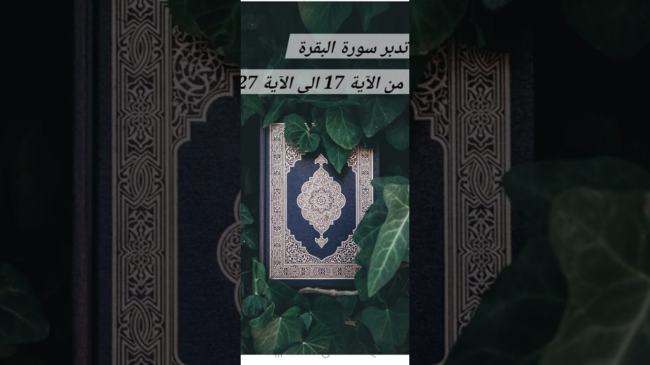 تفسير البقرة تدبر الصفحة ٣ من الآية 17 الى الآية 26#استقراء المفردة القرآنية #د.نسرين العسة 