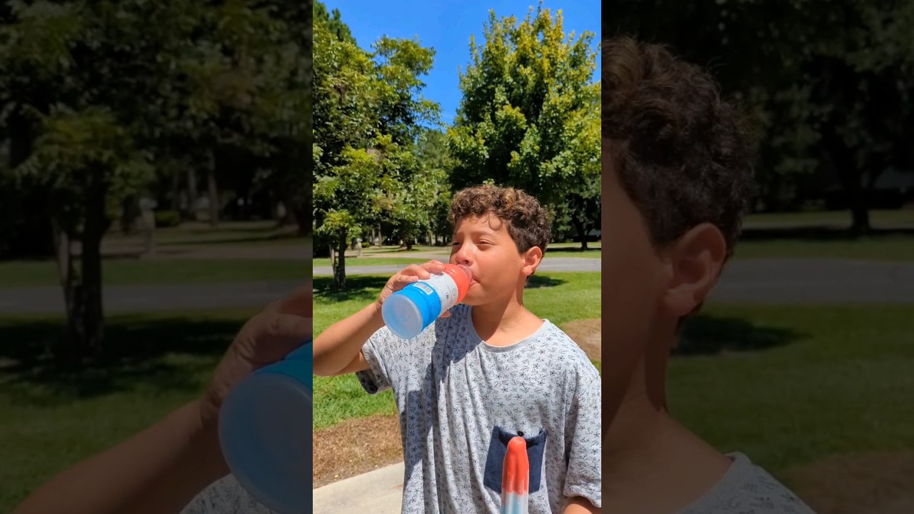 Trying ice pop Prime with a Bomb Pop! #prime #summer #Bombpop