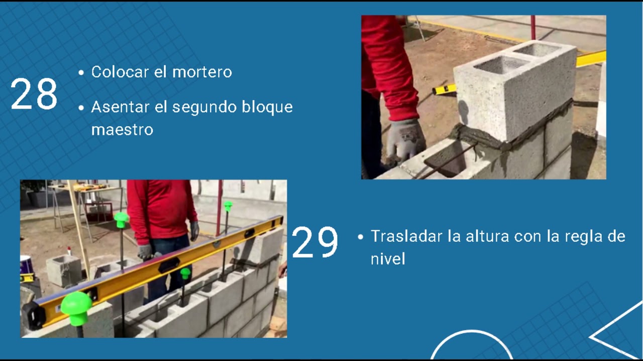 LEVANTAMIENTO Y ACABADO DE MURO DE BLOQUE DE CONCRETO
