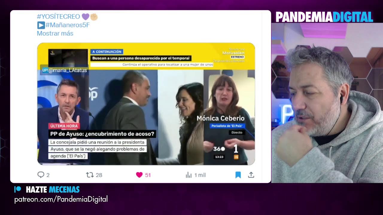 Ayuso protegió alcalde Móstoles. Vito y Dani Dsk impunes. Epstein y Bannon VS Papa Francisco