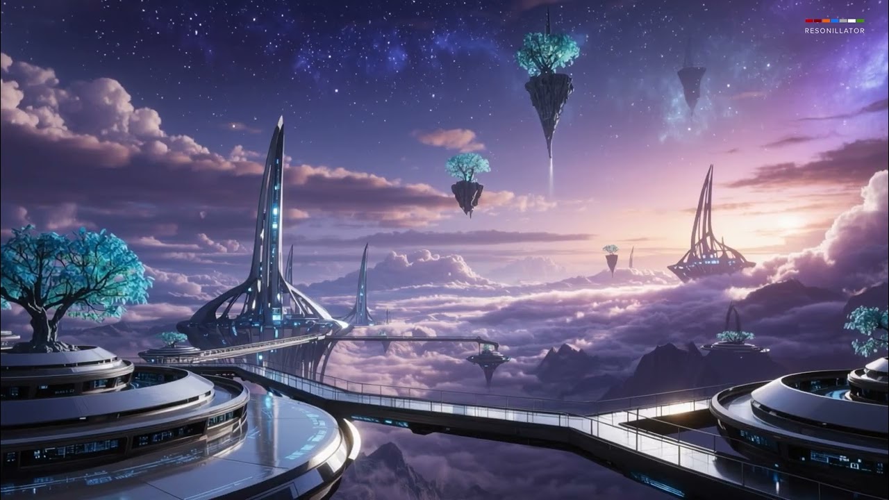Infinite Calm: Sci-Fi Utopian Horizons - 1 Hour Relaxing Visual Journey & Soothing Sounds