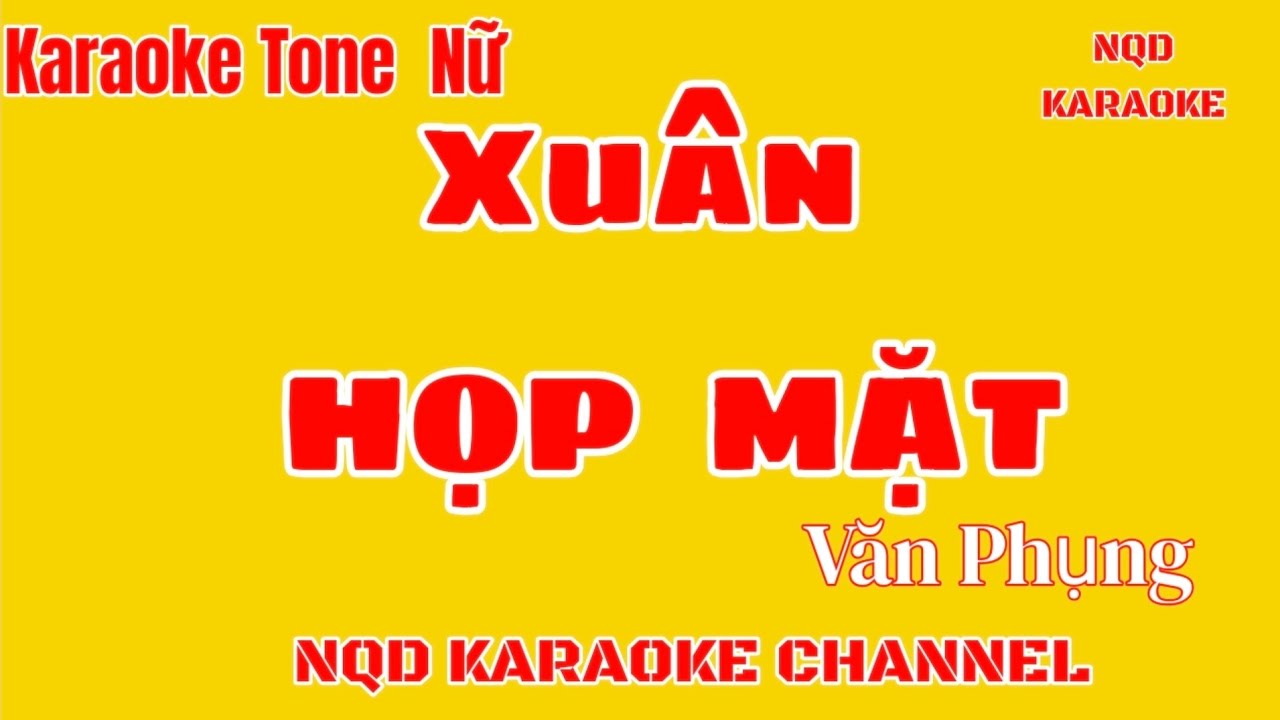 KARAOKE || XUÂN  HỌP MẶT  || Tone  Nữ  || 4K  NEW BEAT 