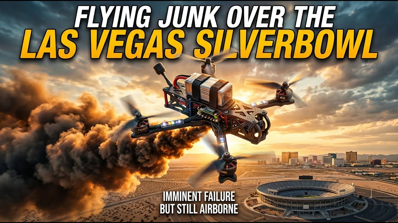 Flying a built from junk drone over the Silverbowl