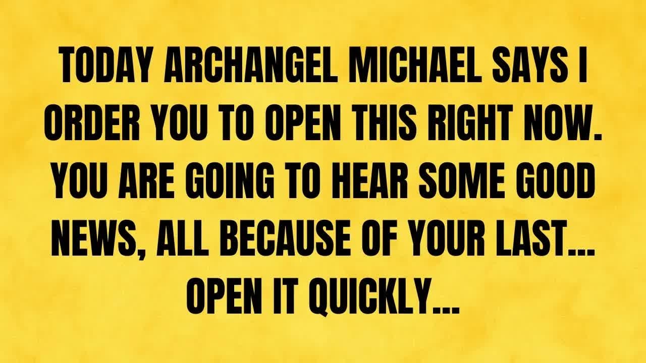 🔴 TODAY, ARCHANGEL MICHAEL SAYS, YOU ARE