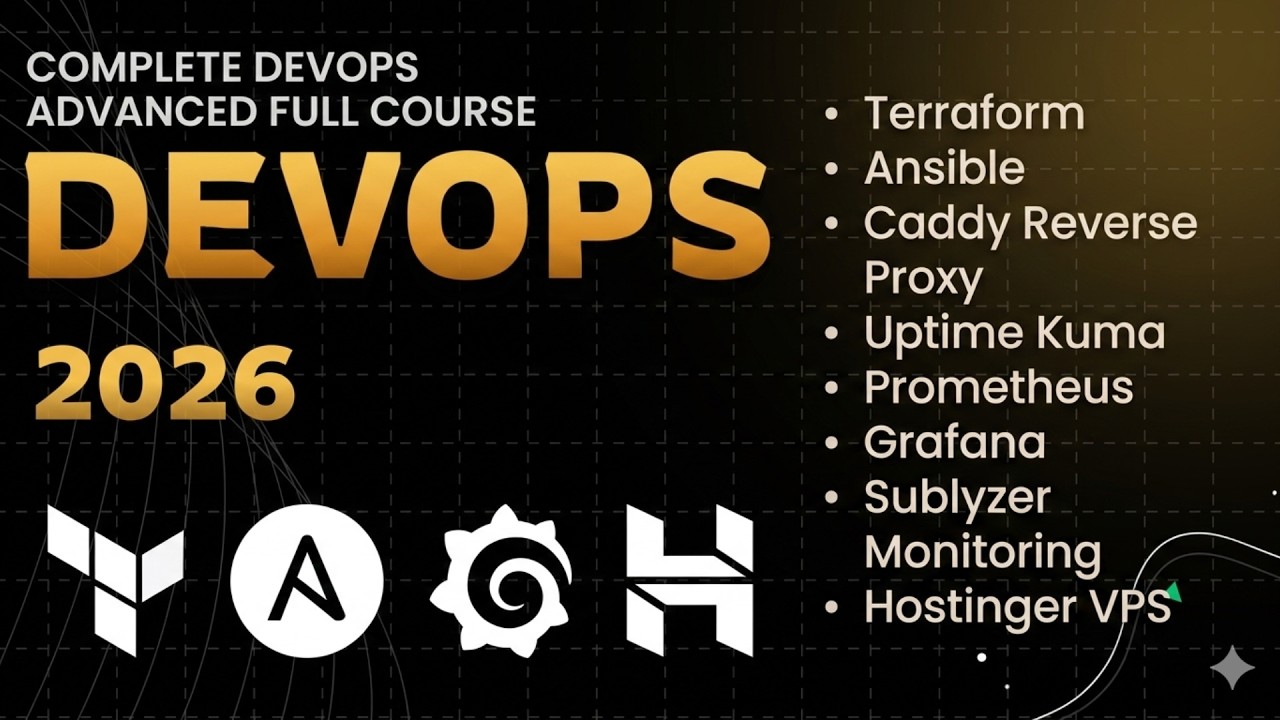 DevOps Advanced Full Course 2026 | Terraform, Ansible, Caddy, Prometheus, Grafana, K6, Sublyzer