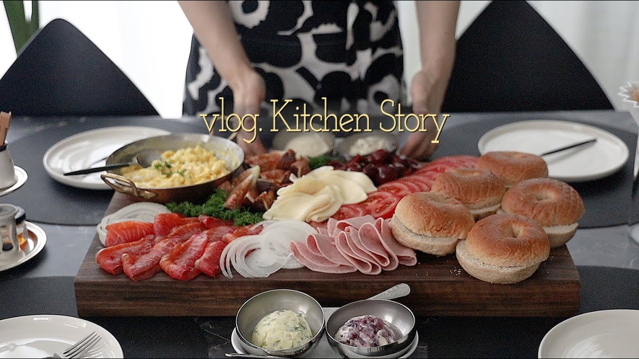 Стол, полный историй🥯Бранч с бубликами🍗Летний вечер для двоих