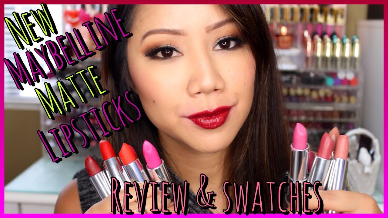 NEW Maybelline Color Sensational Matte Lipsticks | Review & Swatches
