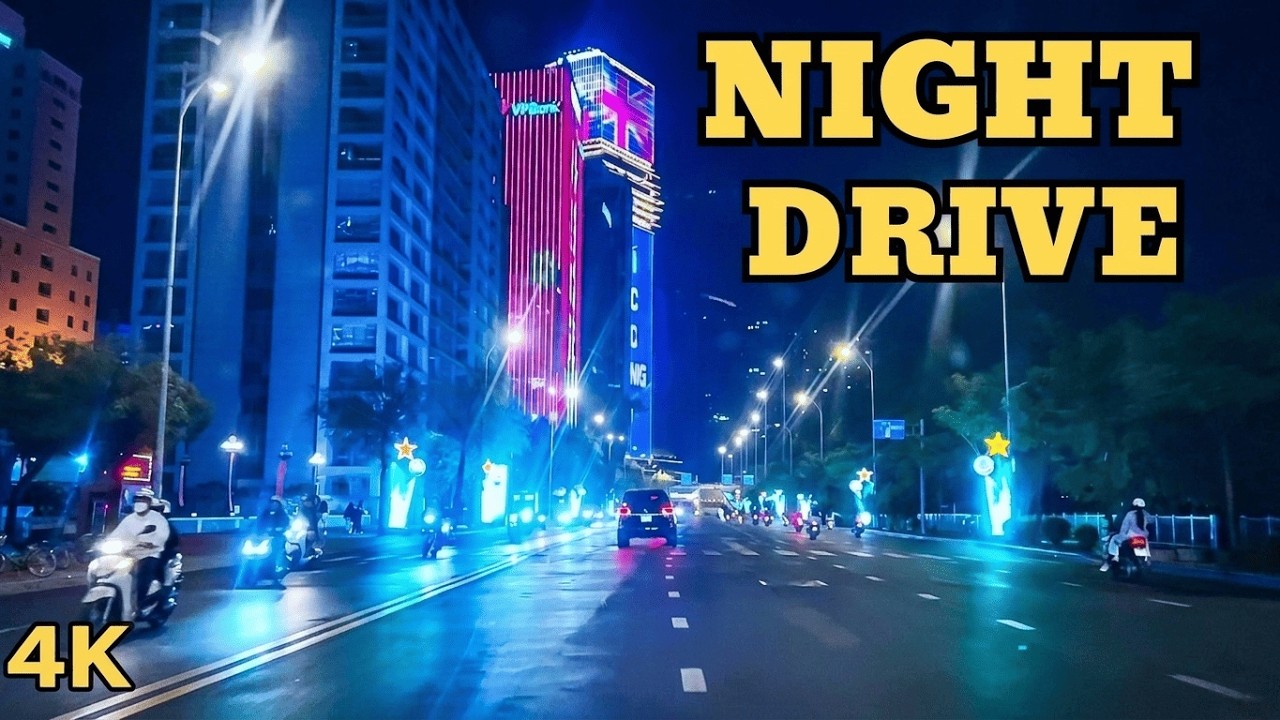 Quiet Night Drive in Saigon | Peaceful City Ambience (No Music)