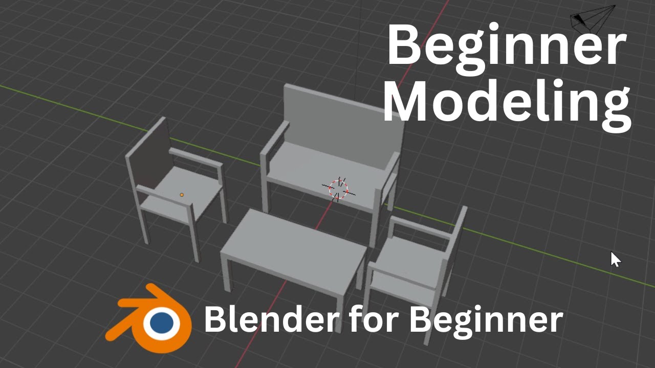 Modeling a Simple Chair, Table & Sofa in Blender | Beginner Practice Session #blender #blender3d