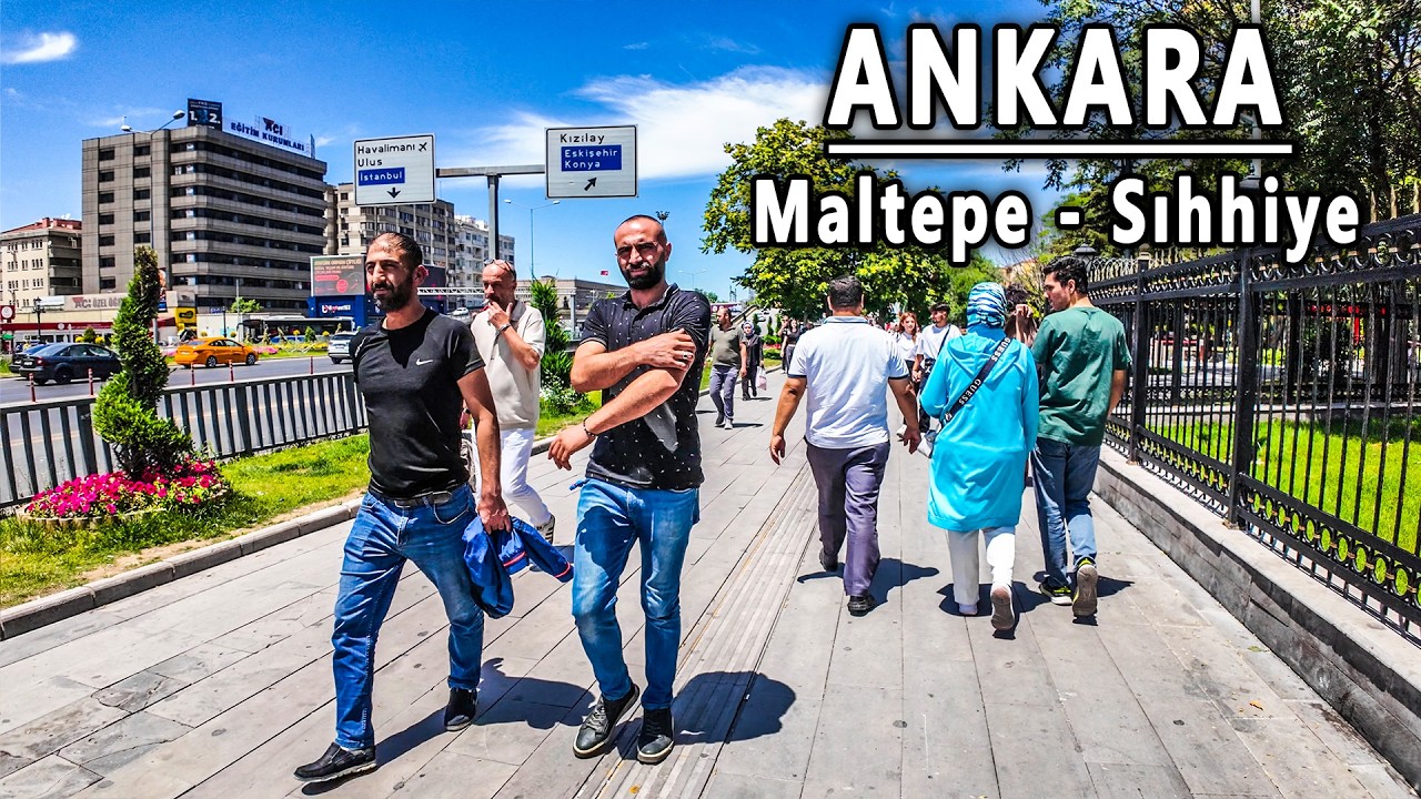 Maltepe Camii'den Sıhhiye 4K Y&uuml;r&uuml;y&uuml;ş Turu | Walking Through the Heart of Ankara