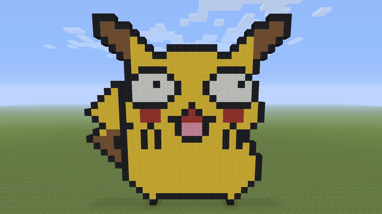 Пиксель-арт Minecraft — Дерп Пикачу