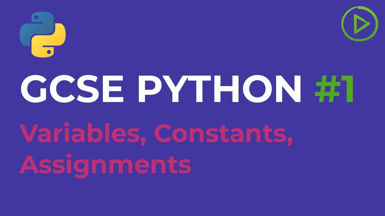 GCSE Информатика Python #1 - Переменные, константы и присваивания