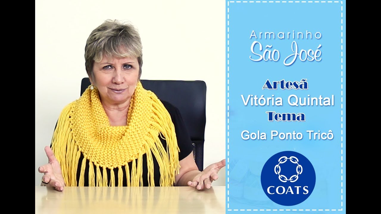 Gola Prática de Tricô com Franjas - Lã Todo Dia Vitória Quintal