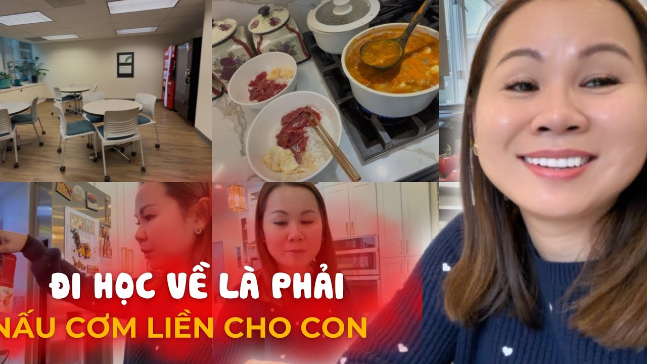 Đi Học Về Là Tranh Thủ Vào Bếp Nấu Liền Món Bún Kim Chi Các Con Yêu Thích | Đến Mỹ Cùng Mai