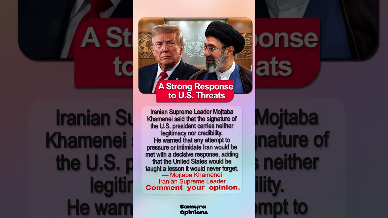 Iran's Supreme Leader Responds to U.S. Pressure #geopolitics #trendingnow