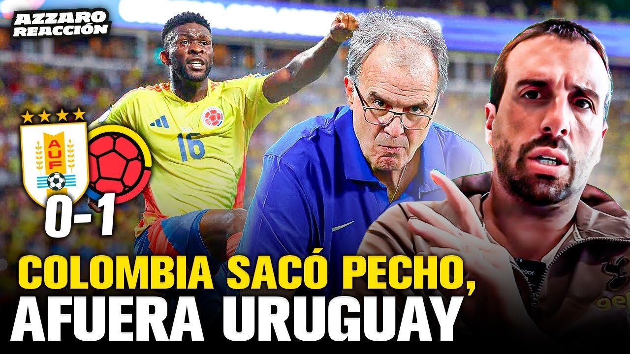 COLOMBIA ELIMINÓ A URUGUAY: LE GANÓ 1-0 Y ENFRENTARÁ A ARGENTINA // AZZARO REACCIÓN Y ANÁLISIS